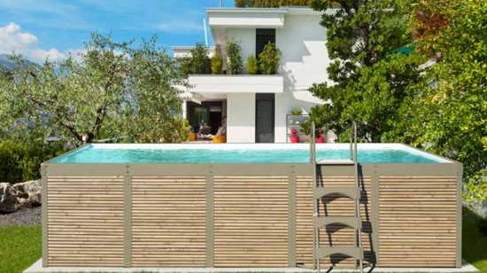 Immagine 1 di Piscina Fuori Terra Laghetto Antea in Bambù – Varie Misure